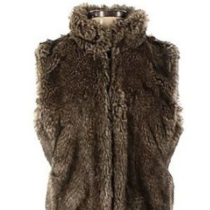 Banana Republic Faux Fur Vest, Size Small, EUC